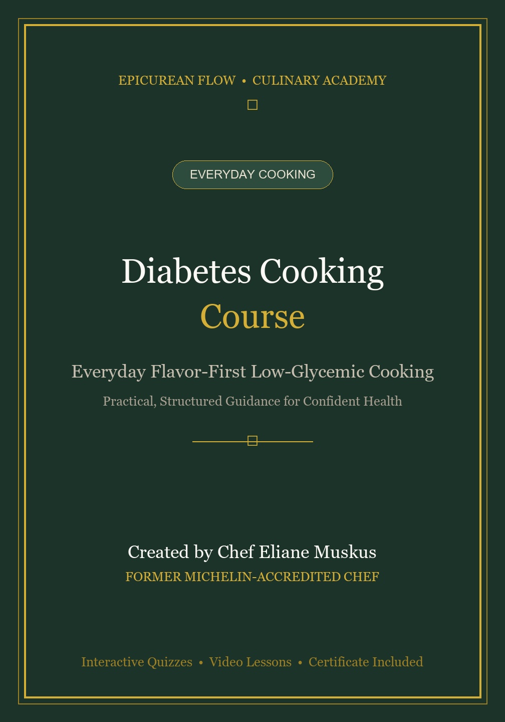 Diabetes Cooking Course Cover